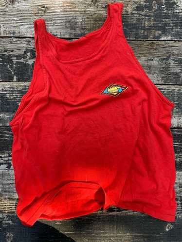 GOTCHA 1980S SLEEVELESS FRONT AND BACK LOGO BEACH 