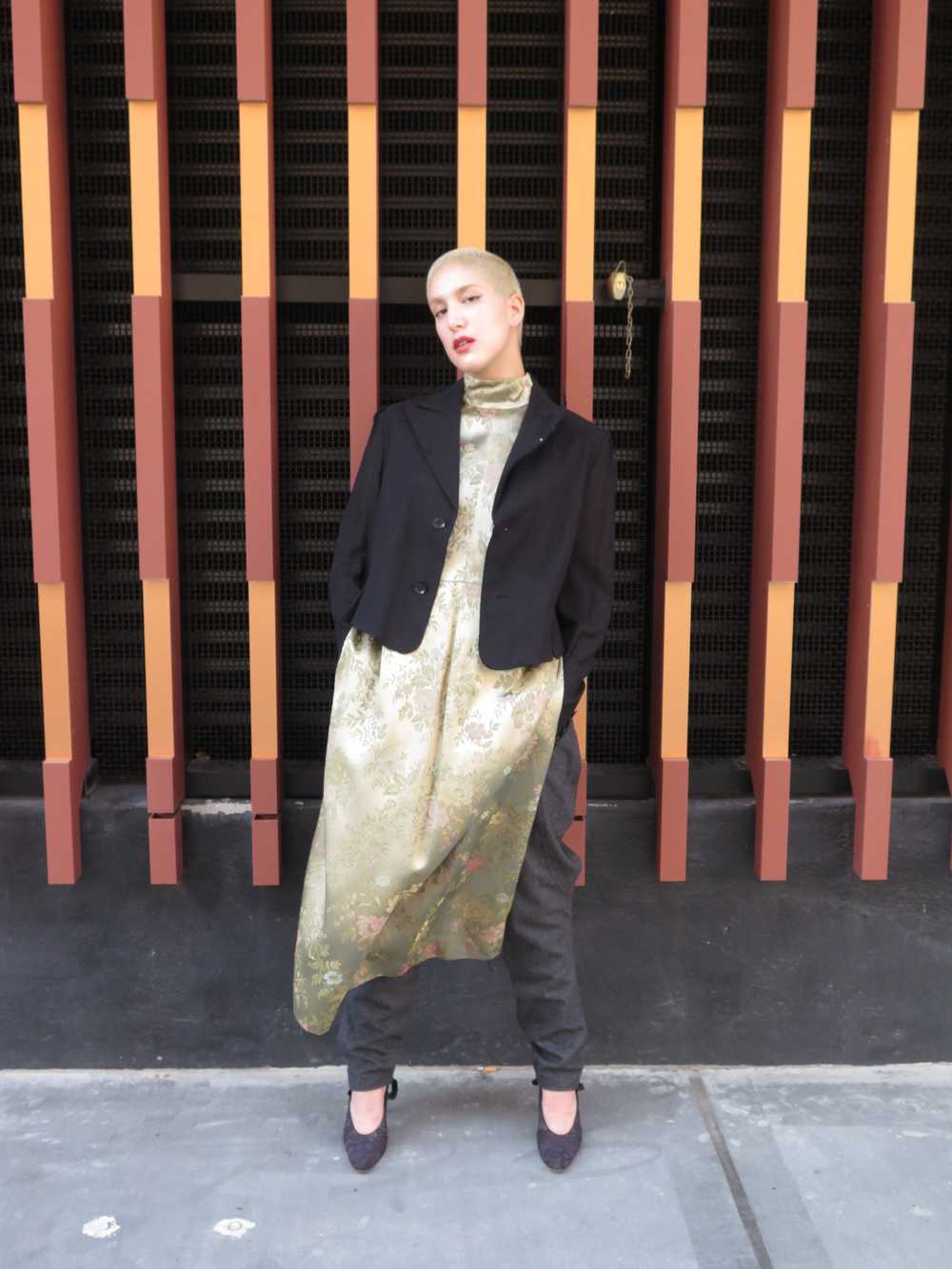 Yohji Yamamoto Noir + Sheer Panel Cotton Tuxedo J… - image 3