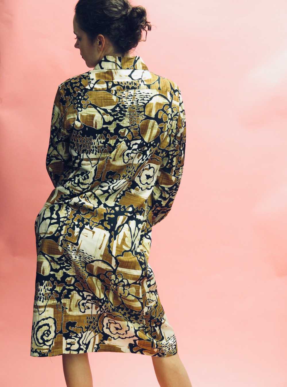 1970’s Lanvin Graphic Flora Tunic Dress - image 7