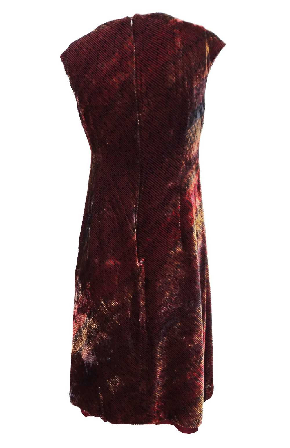 Anna Sui Shimmering Velvet Shift Dress, UK8 - image 4
