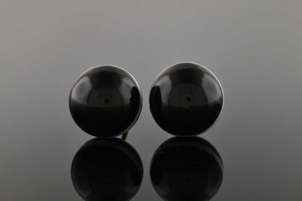 Late Victorian Banded Agate Earrings - image 1