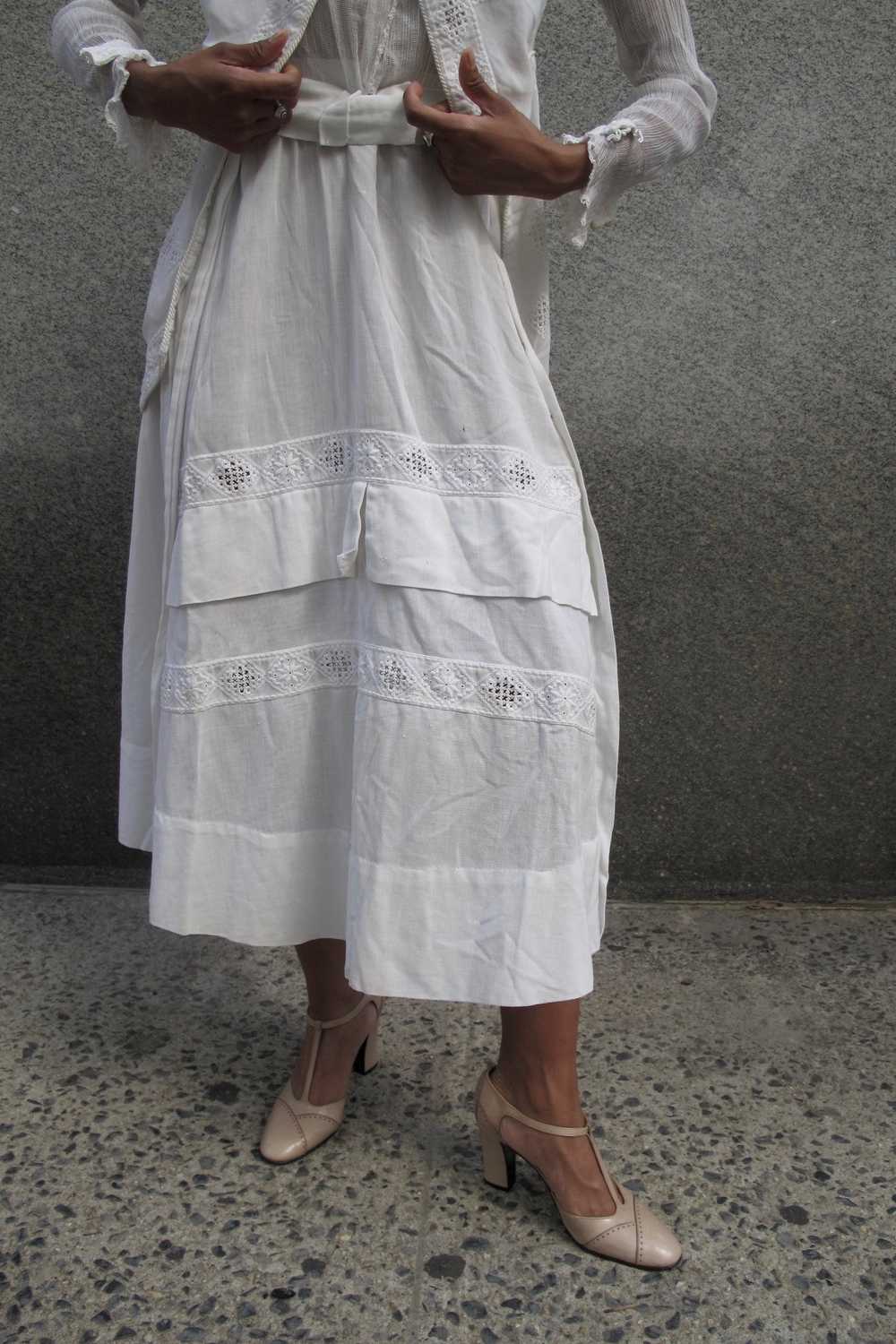 Edwardian Tulle and Lace Vest Dress - image 3