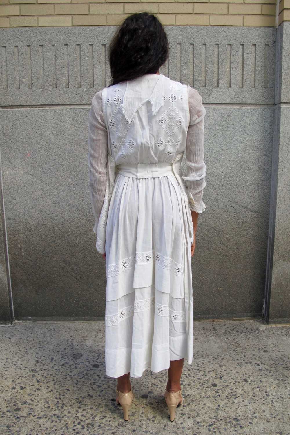 Edwardian Tulle and Lace Vest Dress - image 4