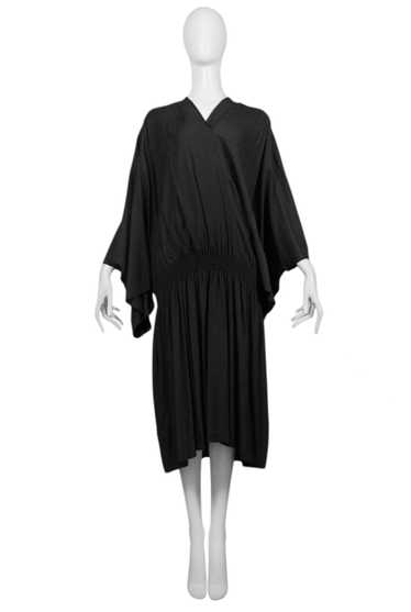COMME DES GARCONS DARK BROWN KIMONO SLEEVE DRESS … - image 1