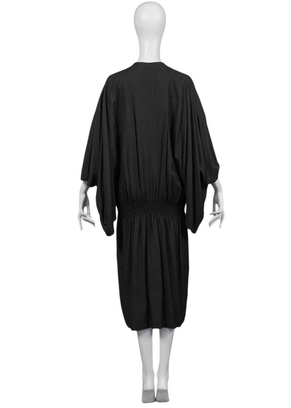 COMME DES GARCONS DARK BROWN KIMONO SLEEVE DRESS … - image 2
