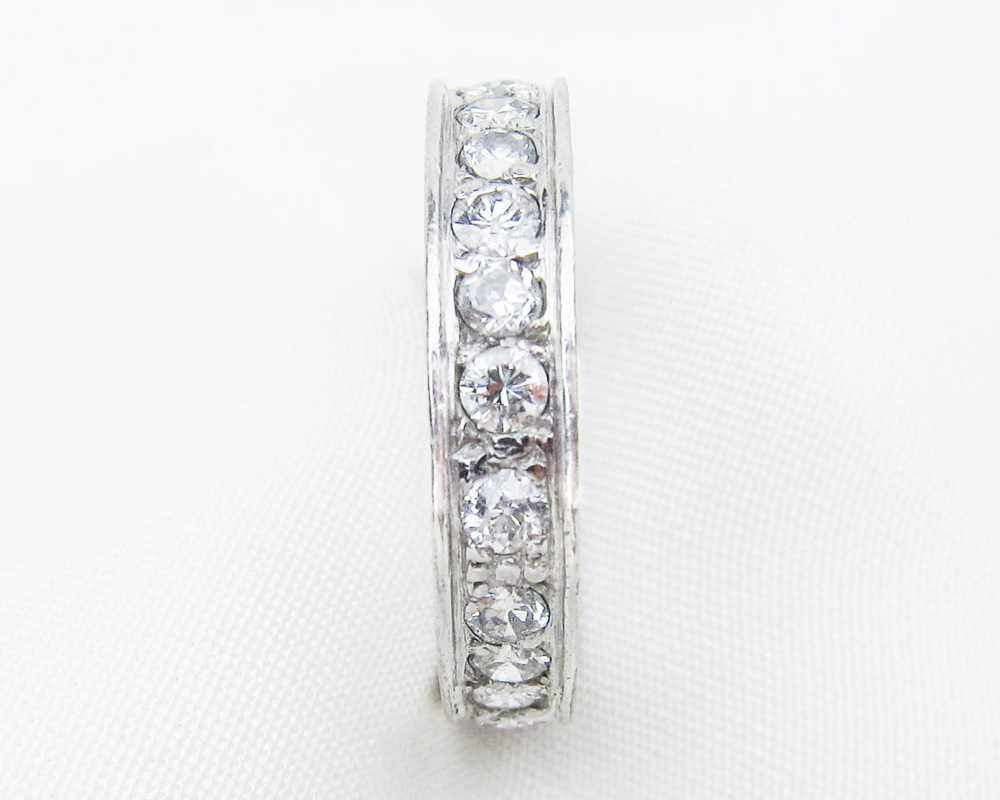 Art Deco White Gold Diamond Eternity Band - image 2