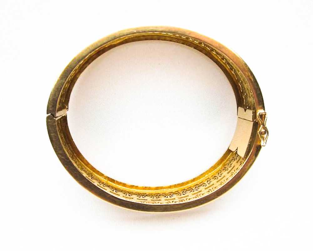 Victorian Gold Filigree French Bangle - image 3