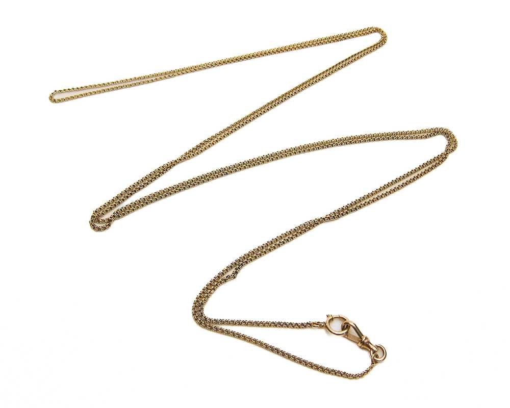 Victorian Long 14KT Gold Chain - image 1