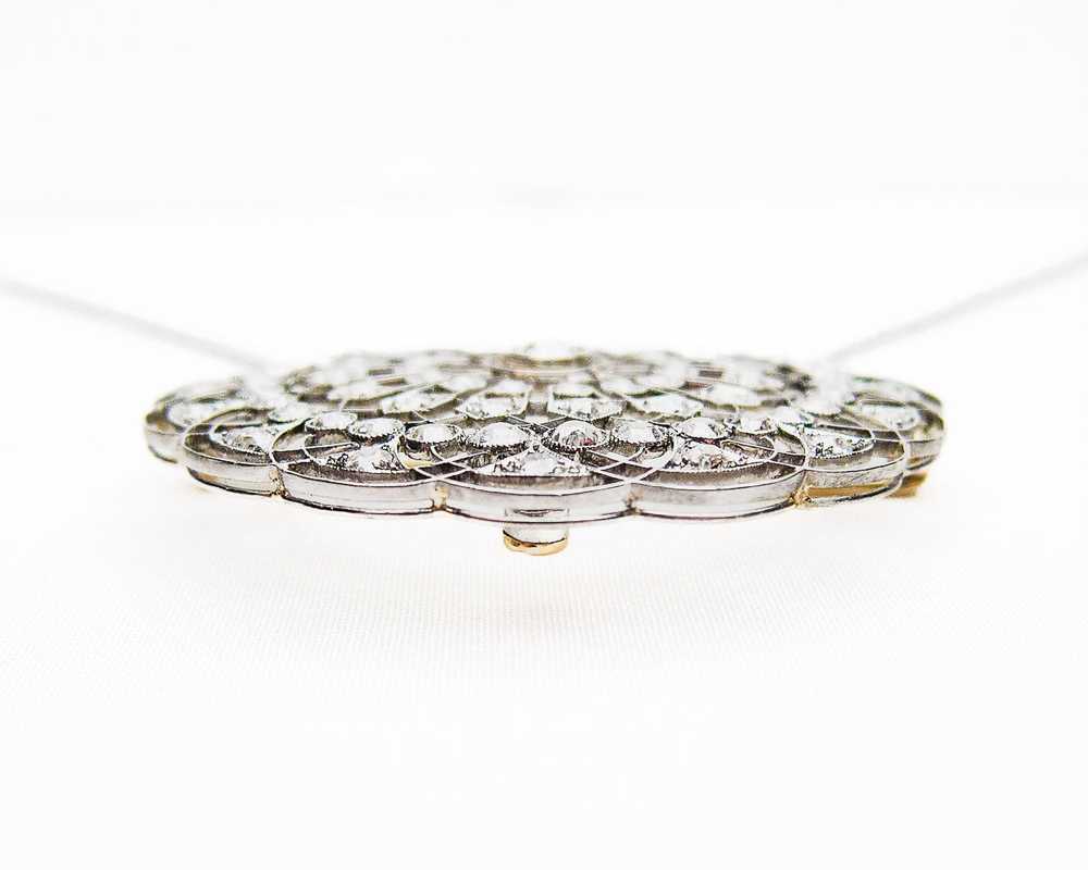 Edwardian Circular Diamond Necklace/Brooch - image 3