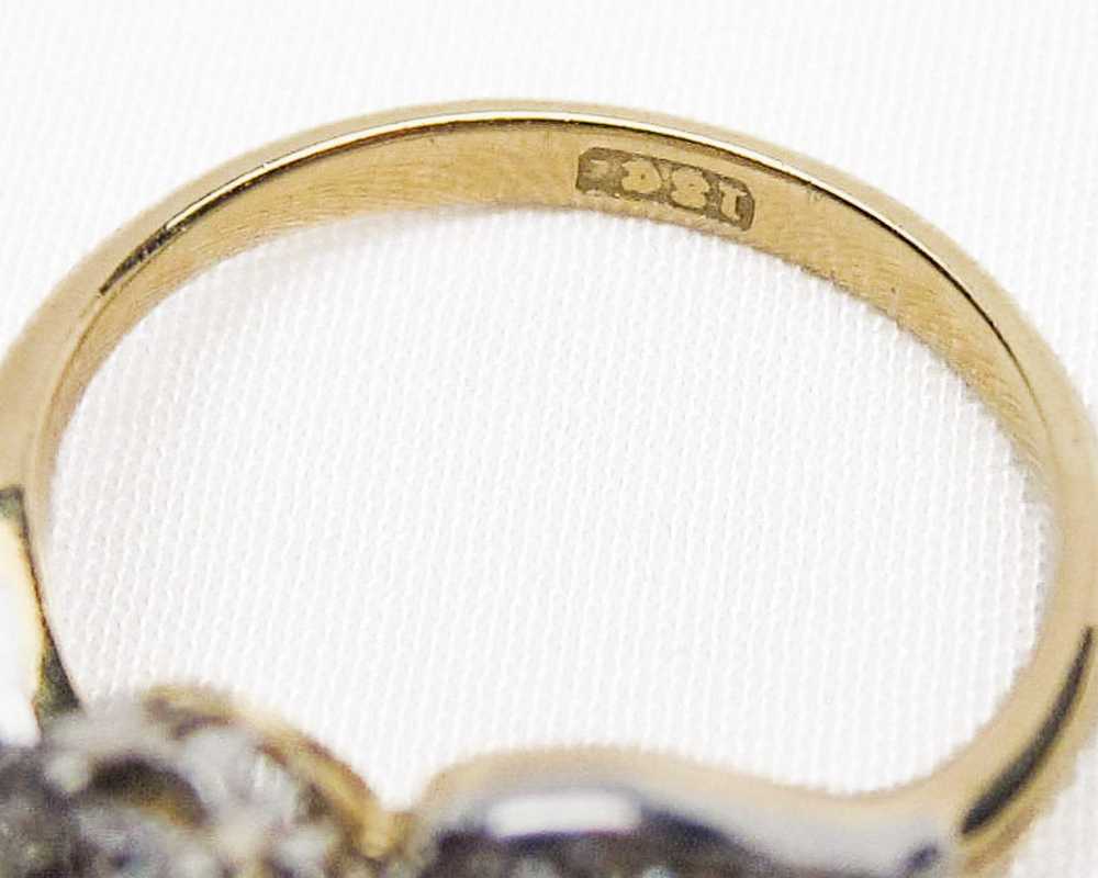 Edwardian Diamond Crossover Ring - image 4