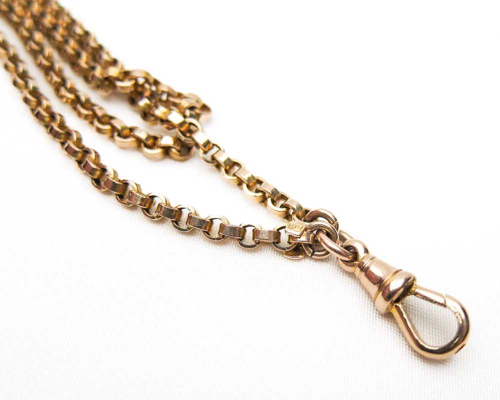 Victorian English 9KT Gold Chain - image 2