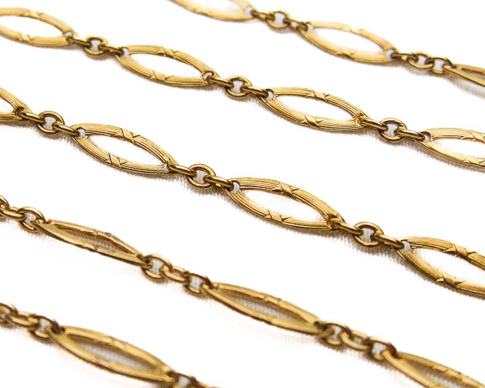 Victorian 18KT Gold French Chain - image 1