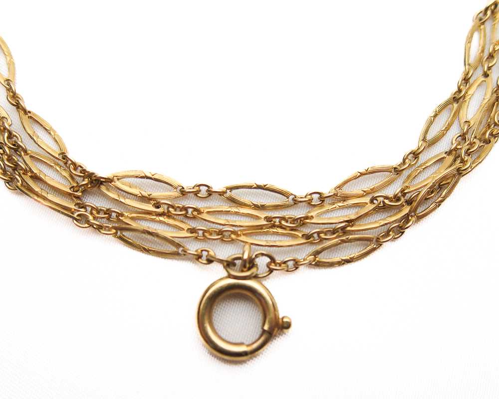 Victorian 18KT Gold French Chain - image 3