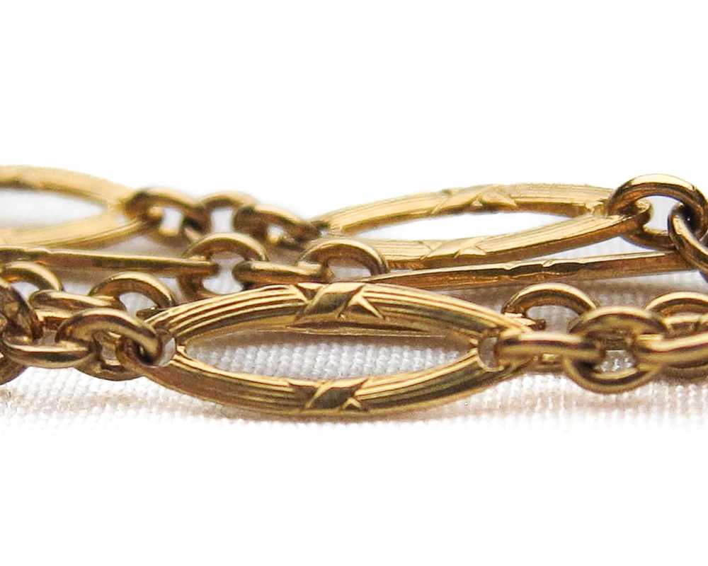 Victorian 18KT Gold French Chain - image 4