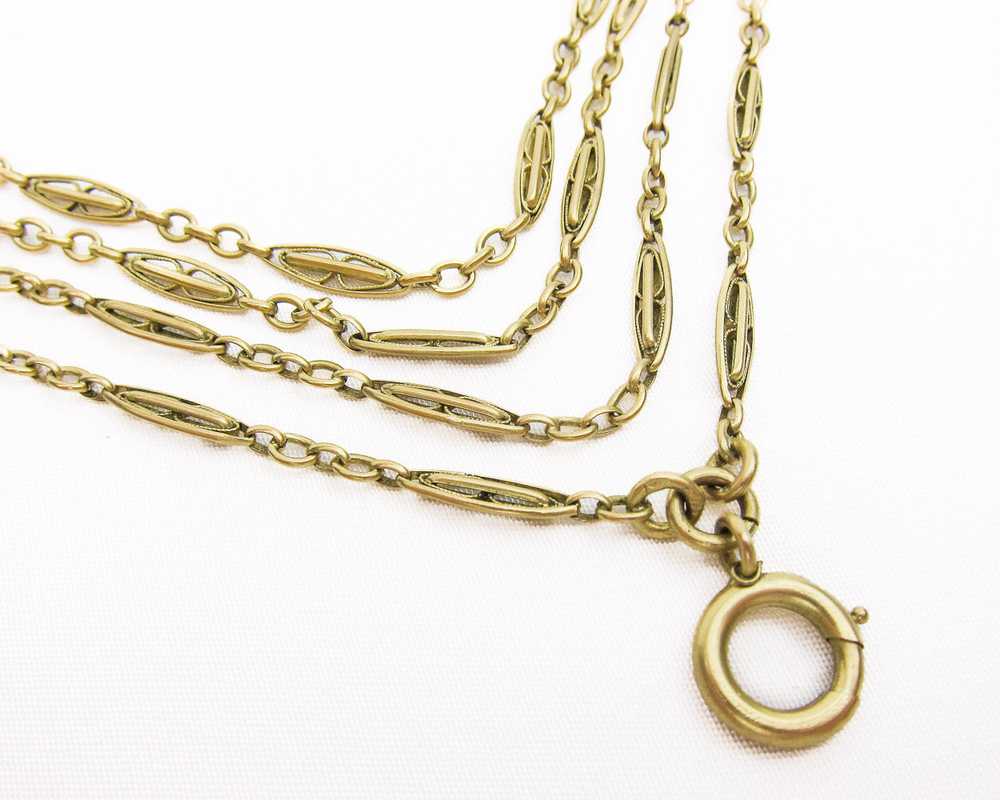 Victorian 18KT Gold French Chain - image 1