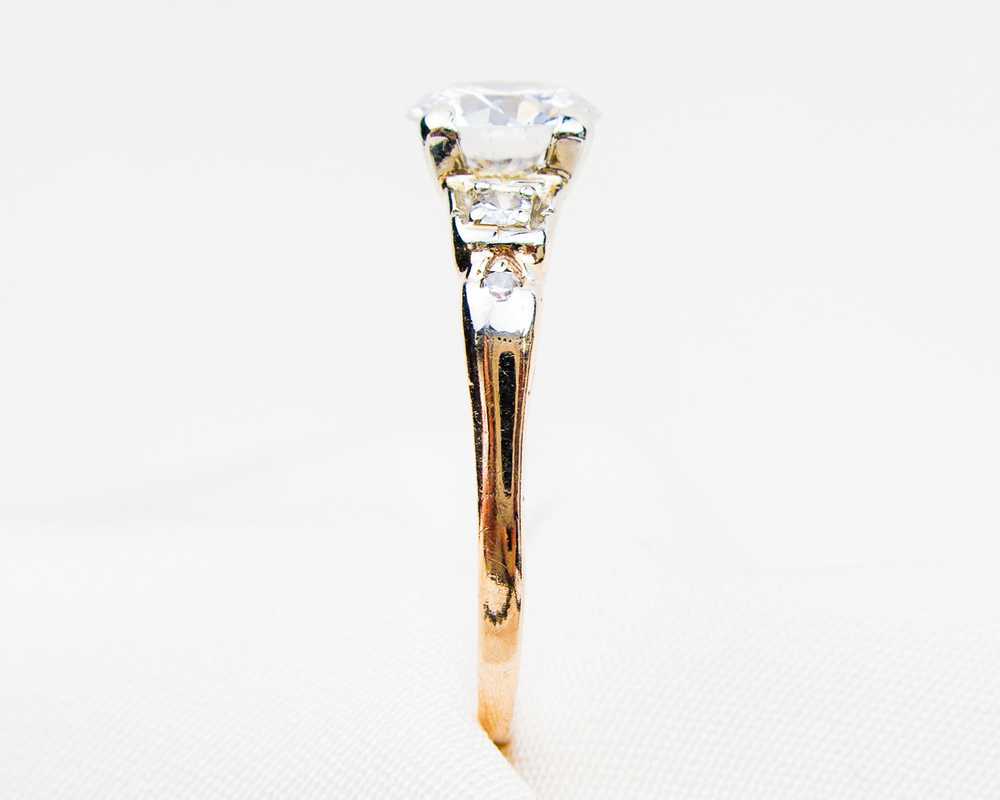 Retro-Era Diamond Engagement Ring - image 2