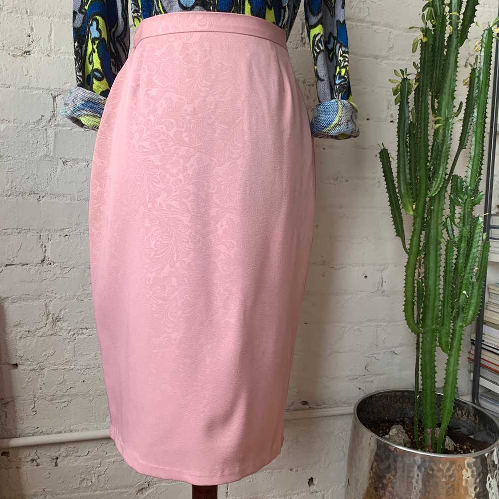 1990s Pretty in Pink Pencil Skirt - image 1