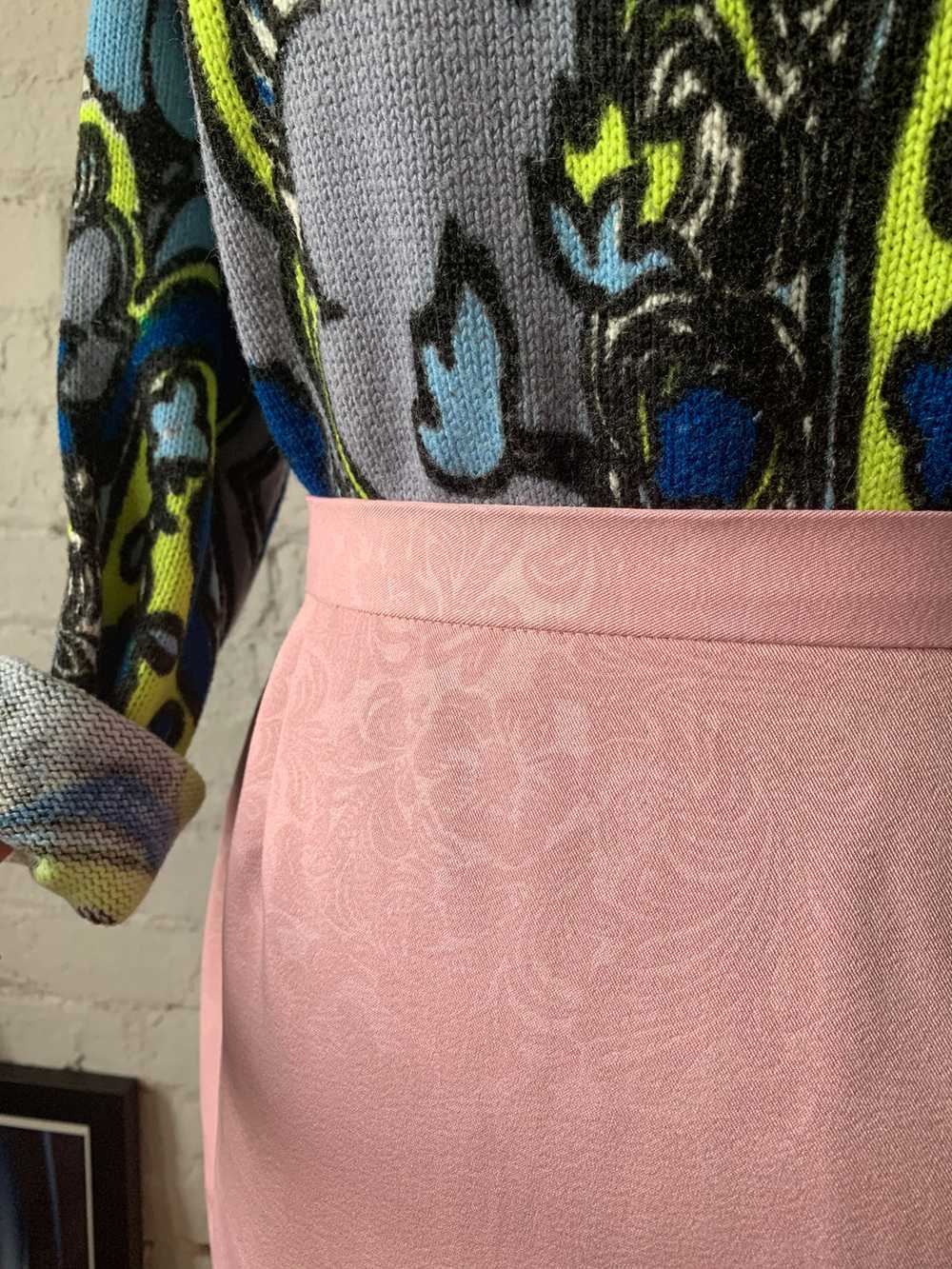 1990s Pretty in Pink Pencil Skirt - image 2