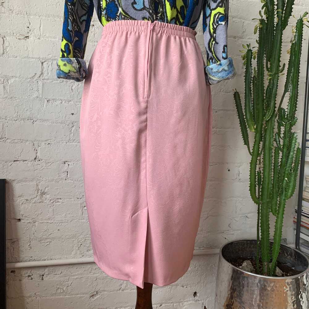 1990s Pretty in Pink Pencil Skirt - image 5