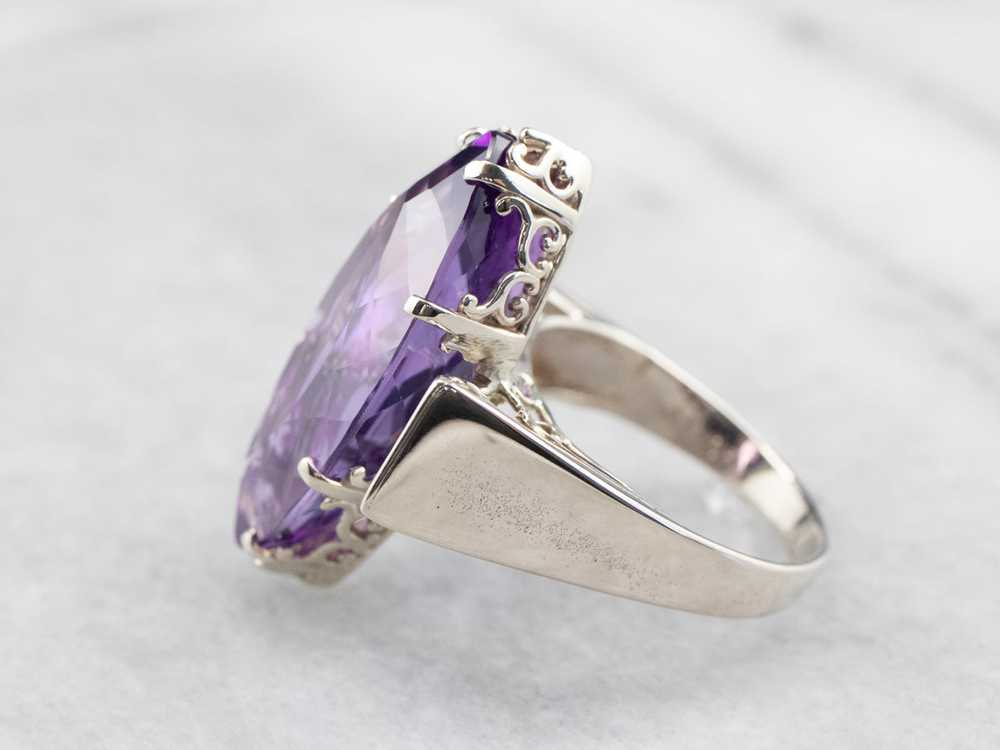 Marquise Cut Amethyst Cocktail Ring - image 4
