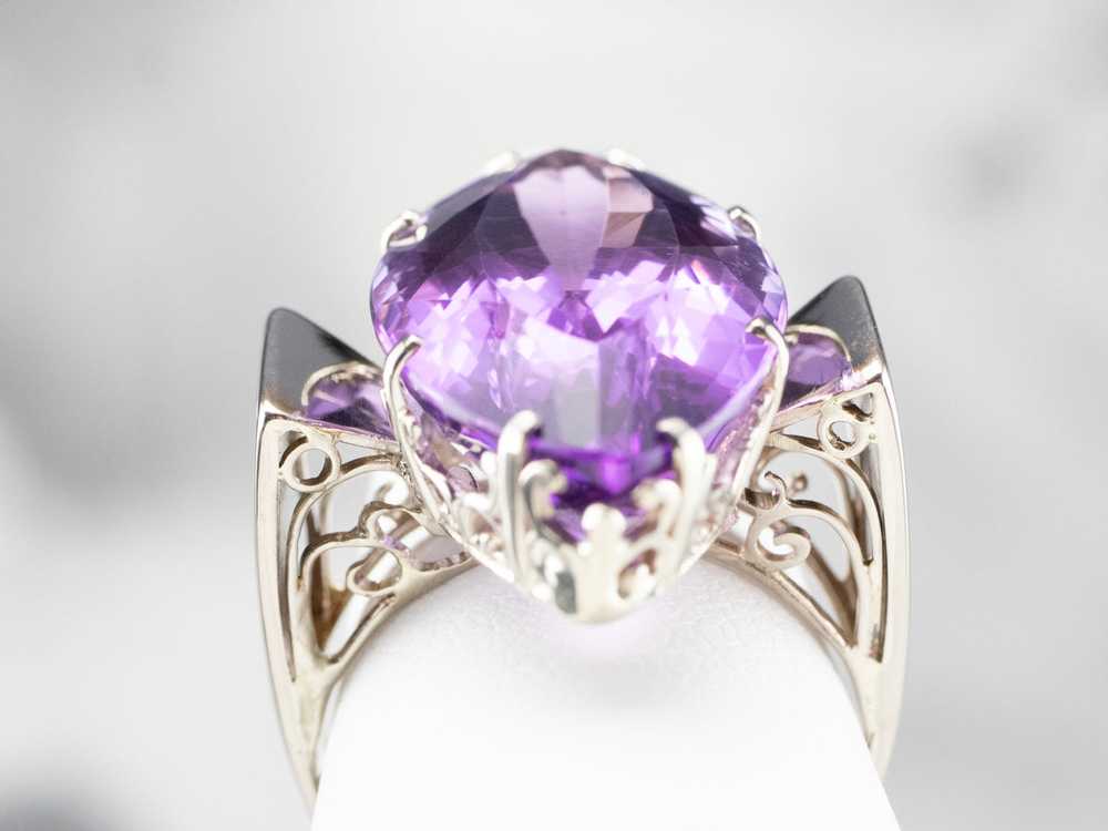 Marquise Cut Amethyst Cocktail Ring - image 8