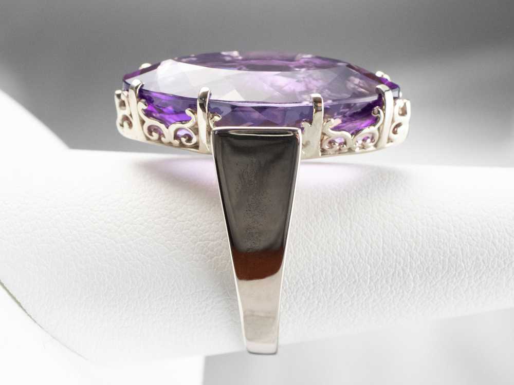 Marquise Cut Amethyst Cocktail Ring - image 9