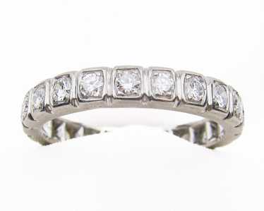 Art Deco French Diamond Eternity Band - image 1