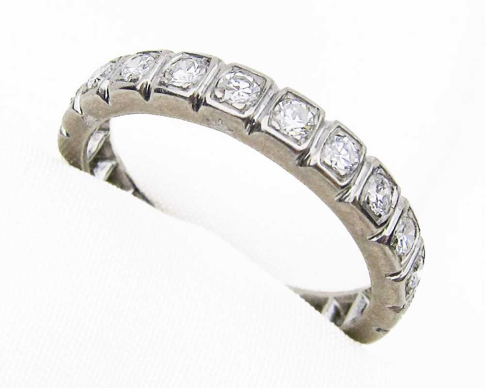 Art Deco French Diamond Eternity Band - image 2