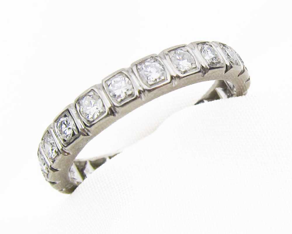 Art Deco French Diamond Eternity Band - image 3