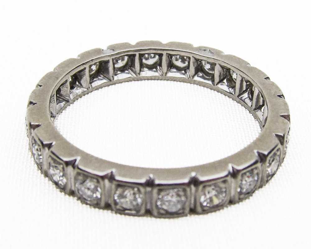 Art Deco French Diamond Eternity Band - image 5