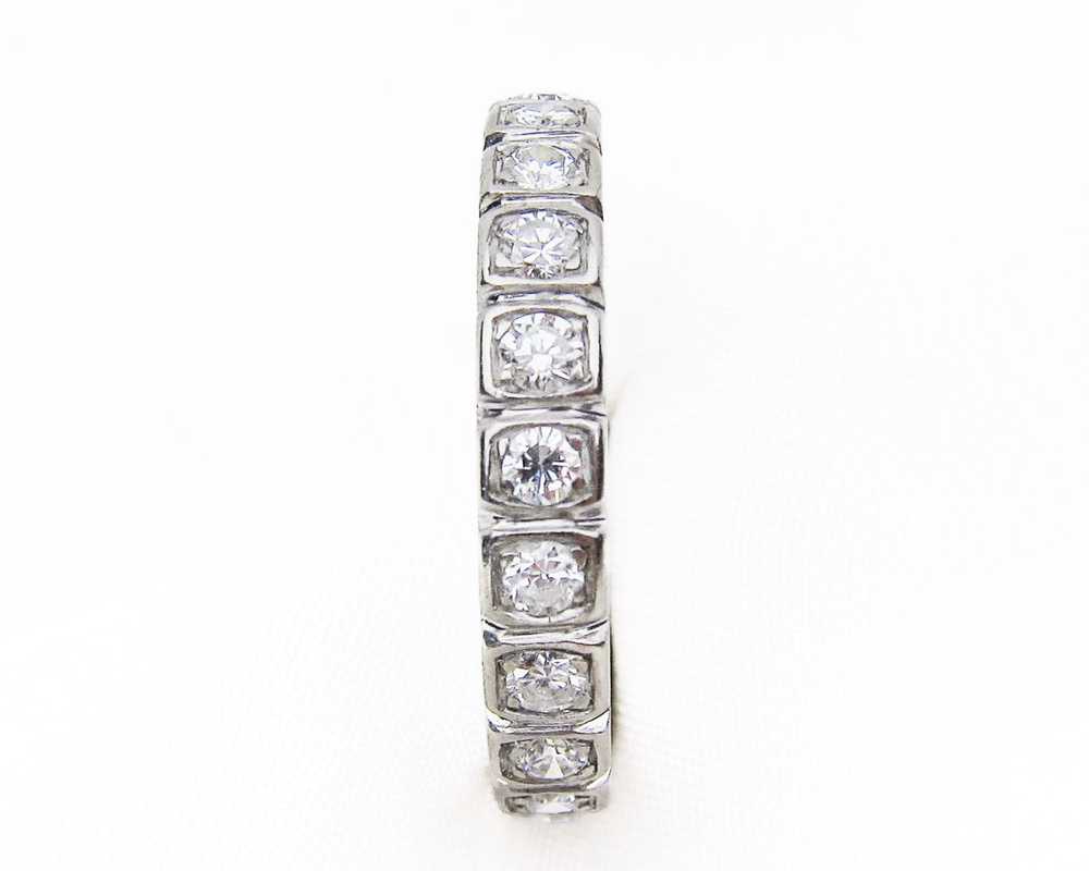 Art Deco French Diamond Eternity Band - image 6