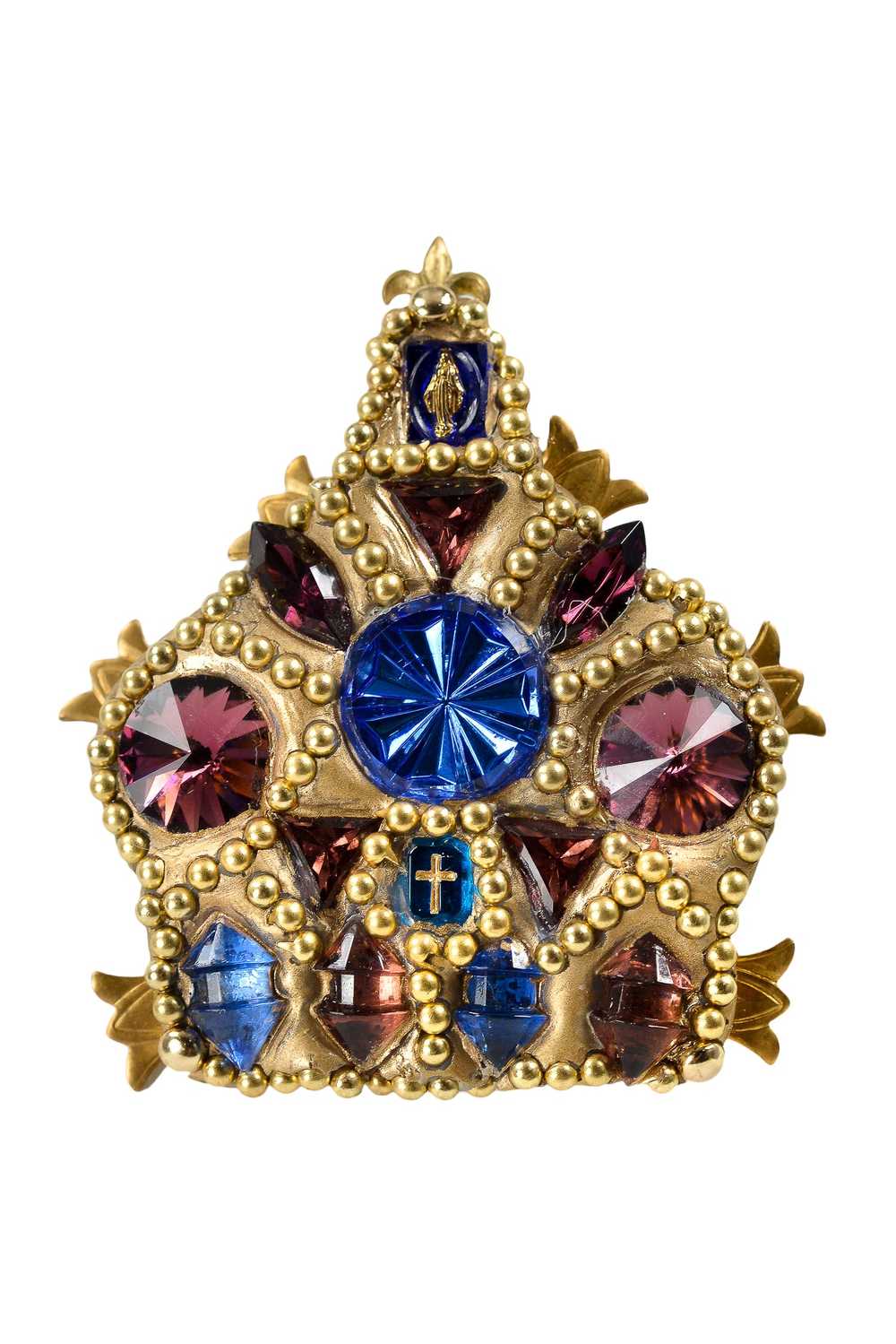 MINADEO BLUE REGAL CROWN BROOCH - image 1