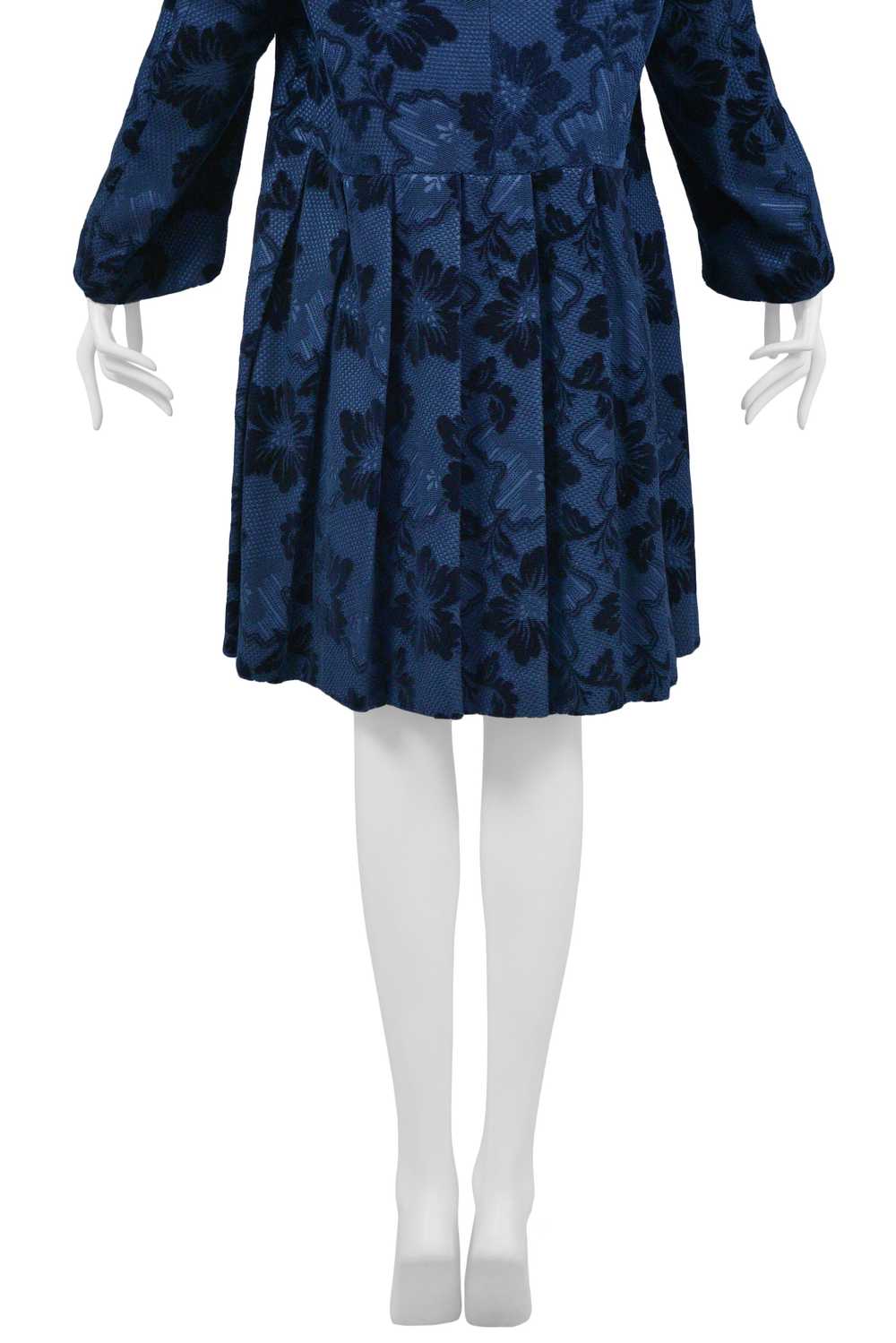 COMME DES GARCONS BLUE VELVET DEVORE FLORAL DRESS… - image 7