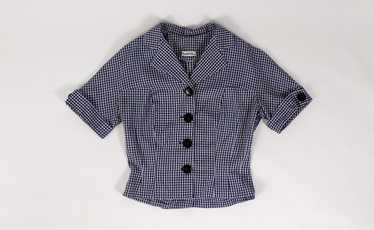 1950s Marshall Field Co Gingham Blouse - image 1