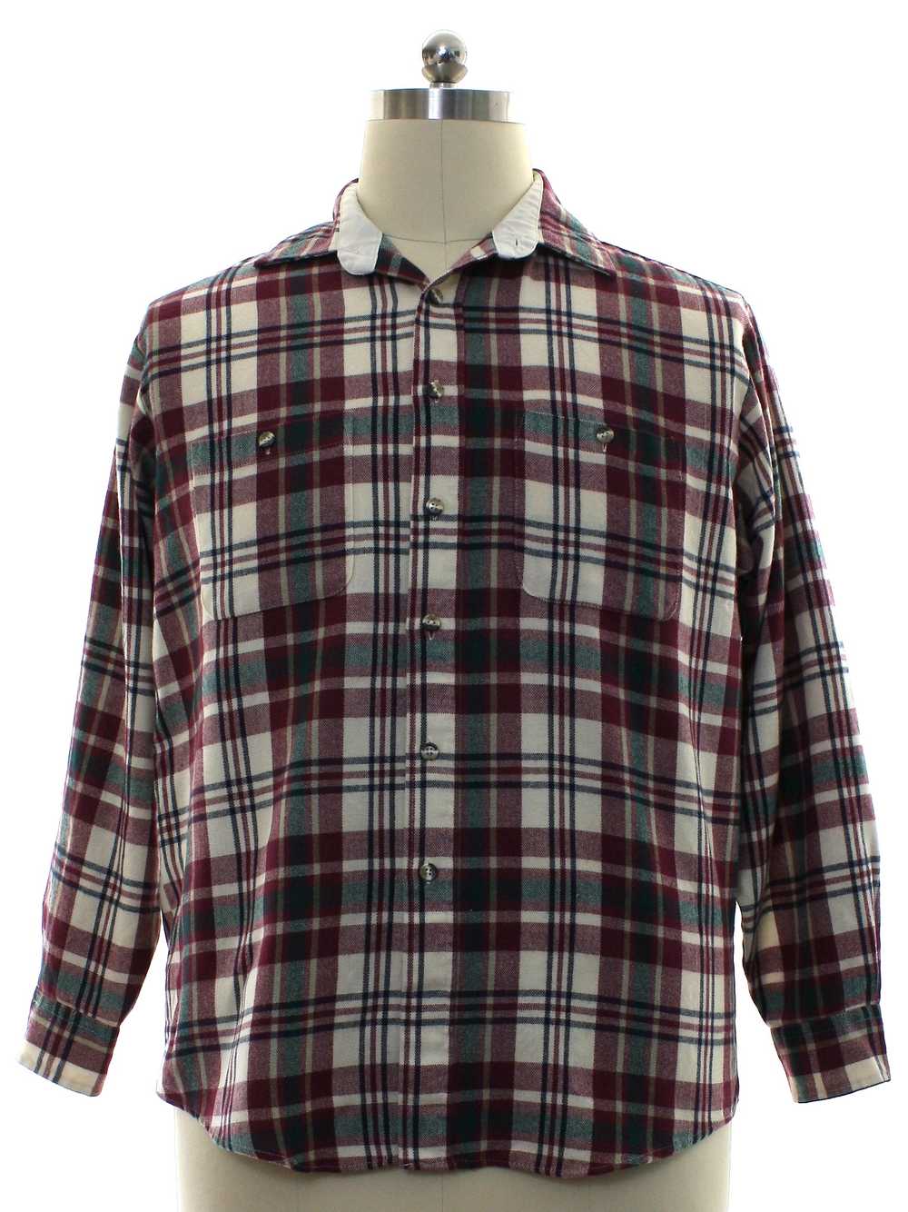 1980's Windridge Mens Flannel Shirt - image 1