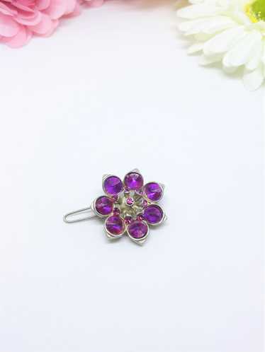 Gorgeous 1950s Purple Floral Hair Pin