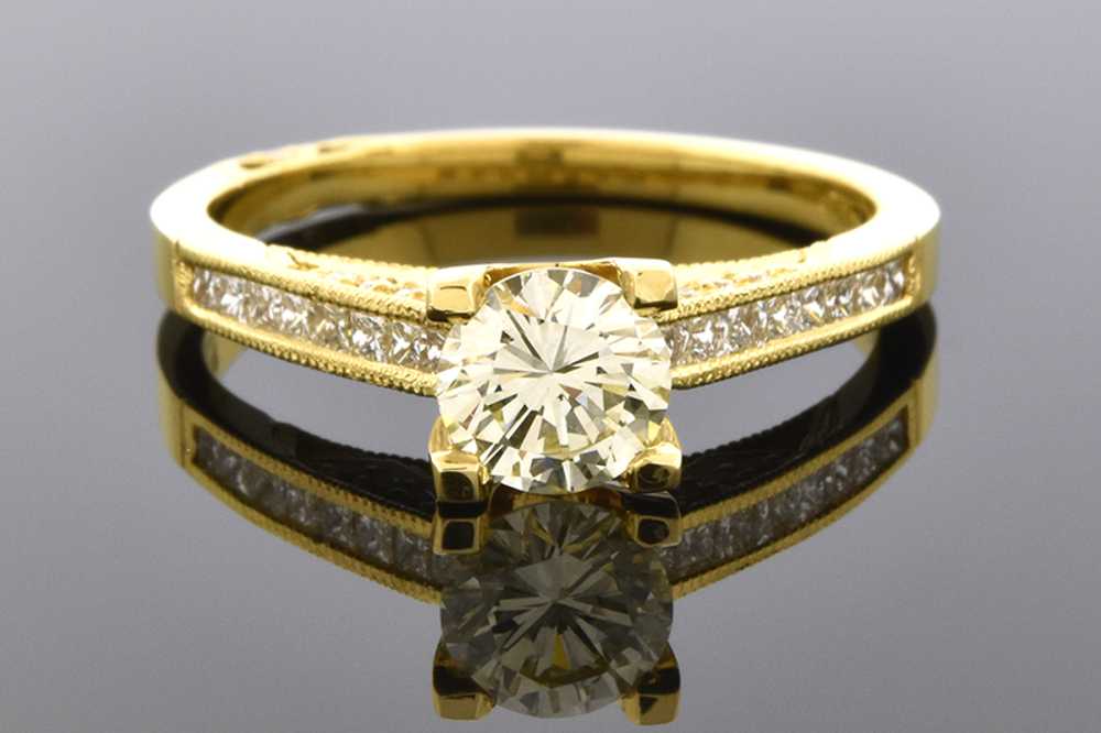 Engagement Ring with a Warm .70 Carat Diamond by … - image 1