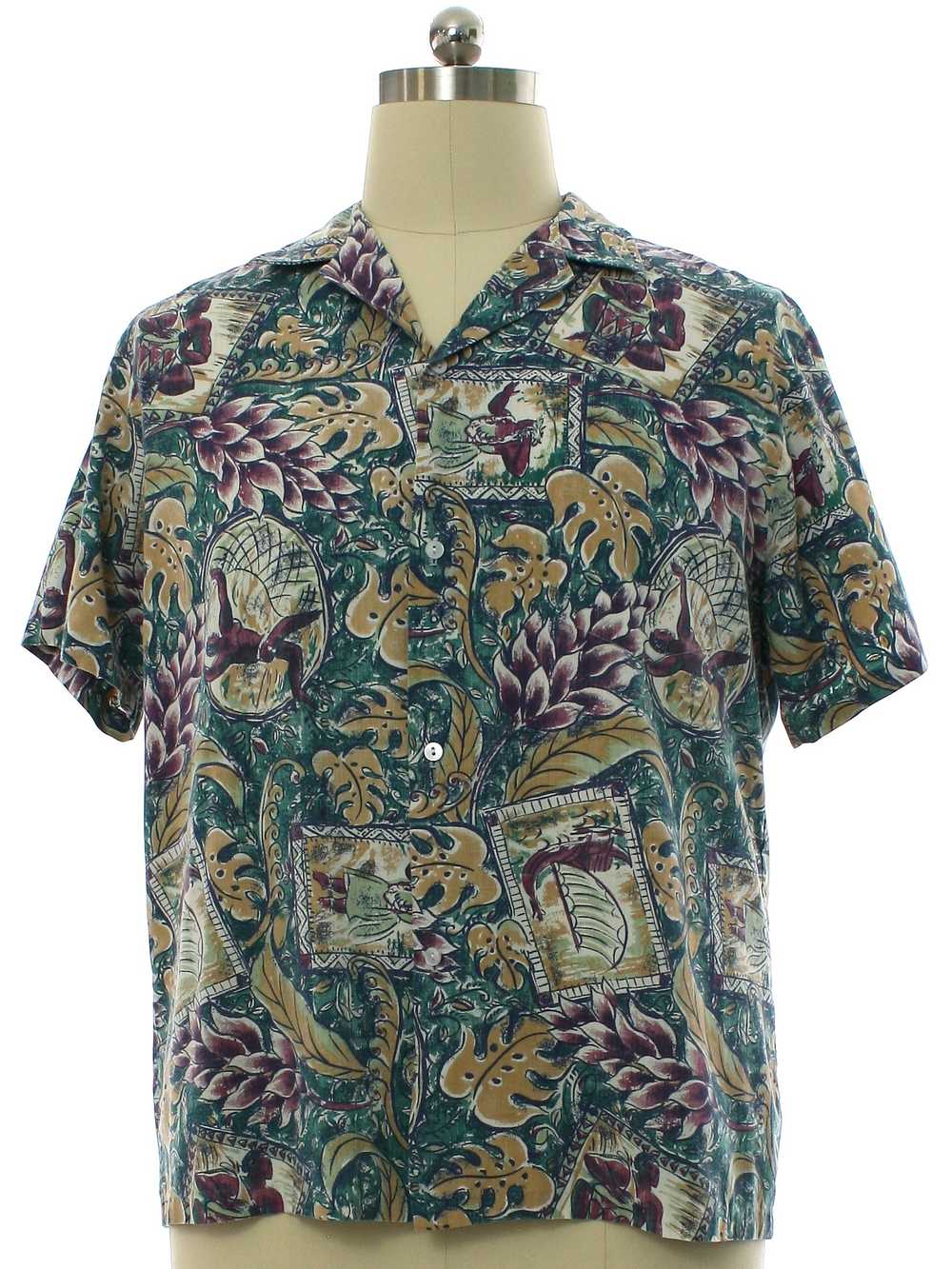 1980's RJC Mens Hawaiian Shirt - image 1