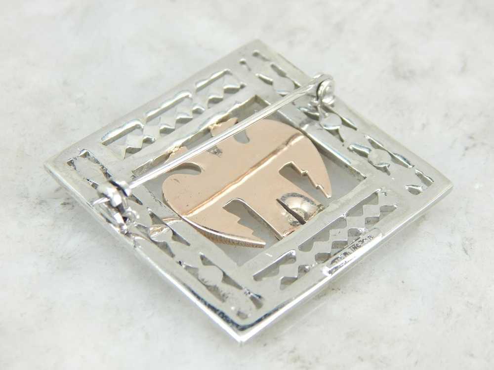 Incredible Art Deco Brooch in Sterling and Marcas… - image 5