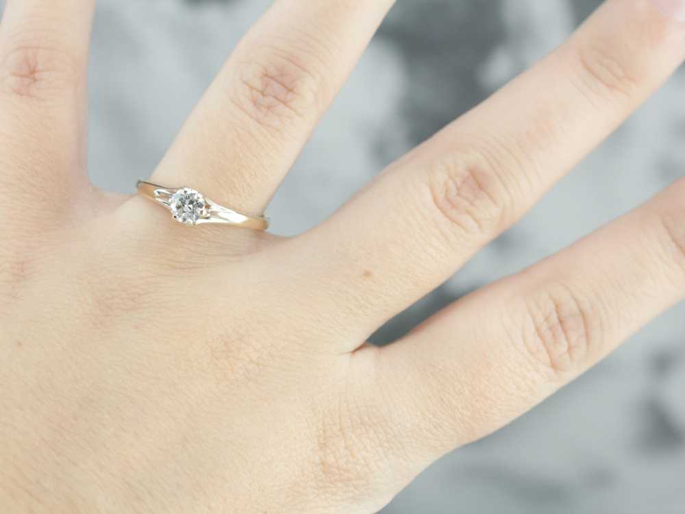 Diamond Solitaire Engagement Ring - image 4