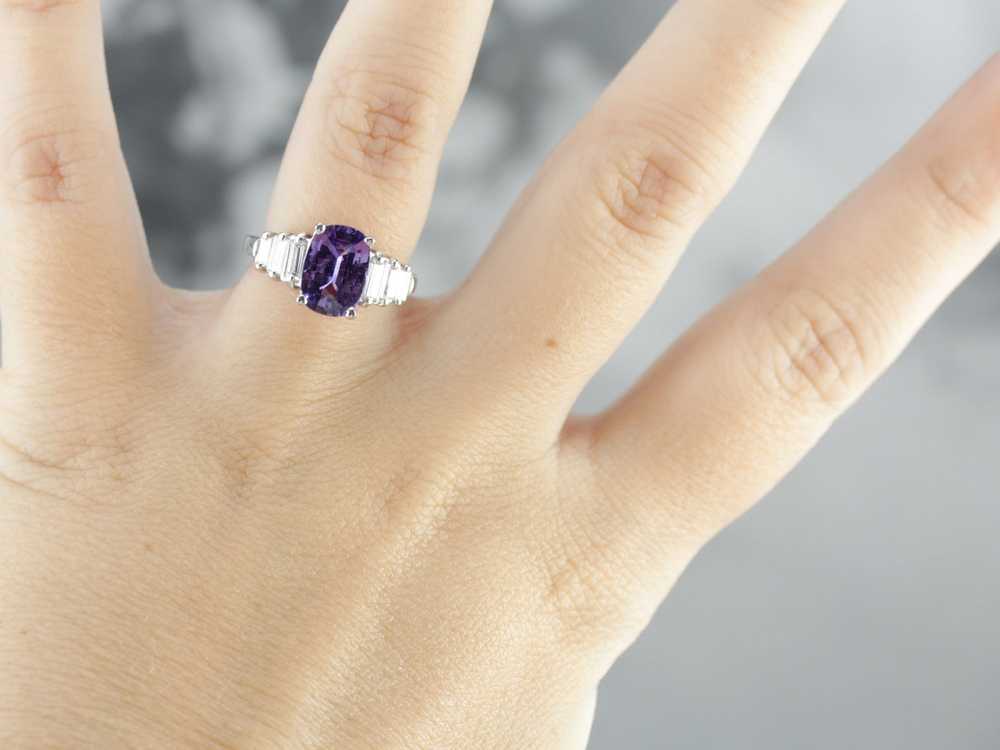 Purple Sapphire Statement Ring - image 4