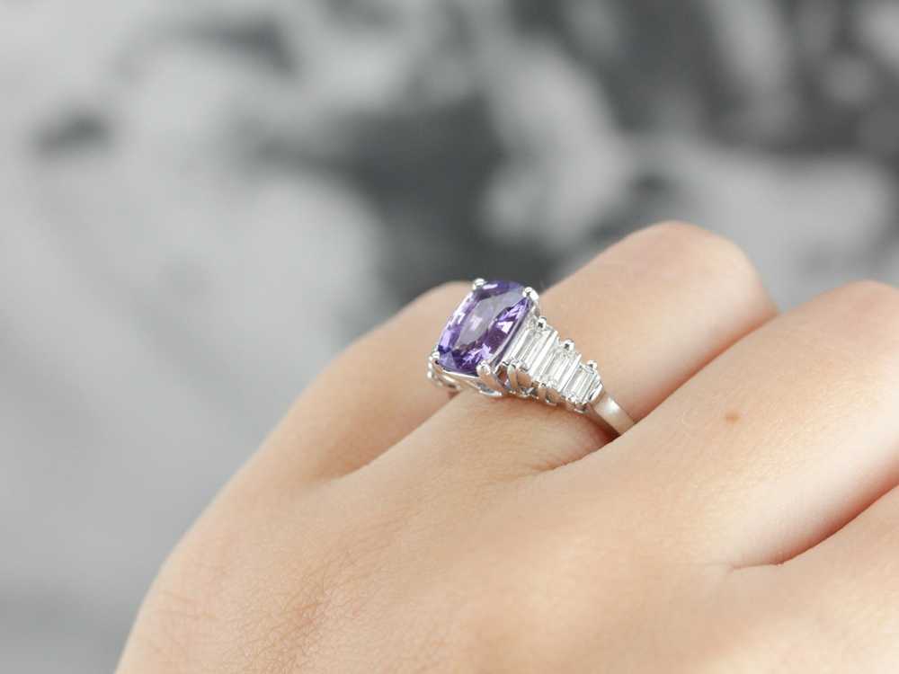 Purple Sapphire Statement Ring - image 5