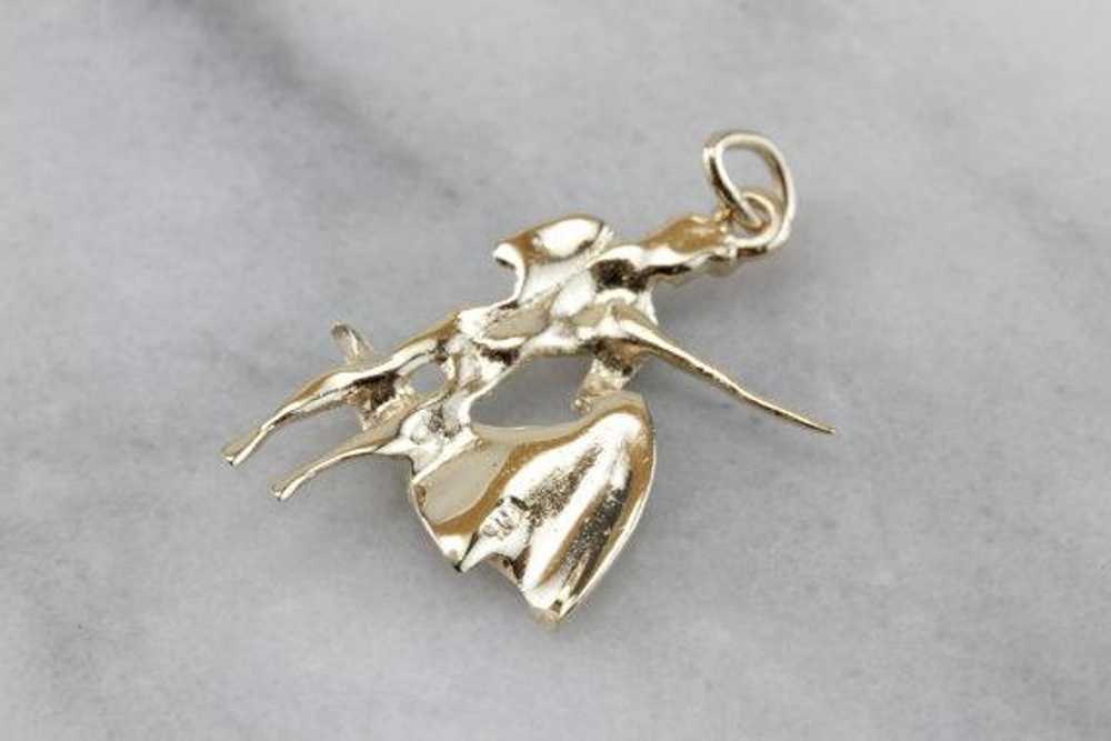 OLE! Handsome Matador Pendant in Yellow Gold - image 3