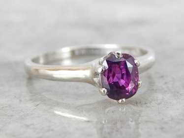 Pink Sapphire Solitaire Engagement Ring - image 1