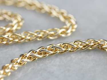 Vintage Yellow Gold Wheat Chain - image 1