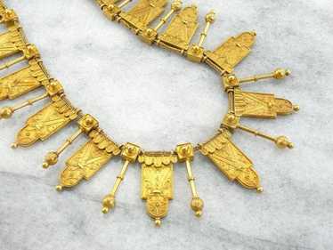 Amazing Etruscan Revival Gothic Necklace - image 1