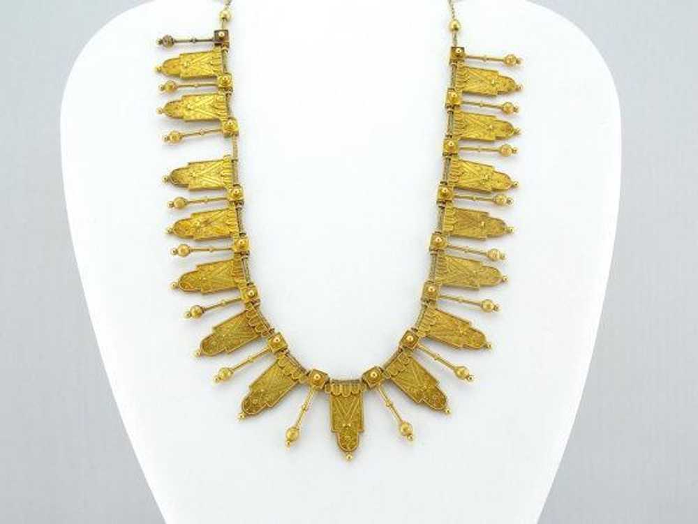 Amazing Etruscan Revival Gothic Necklace - image 5