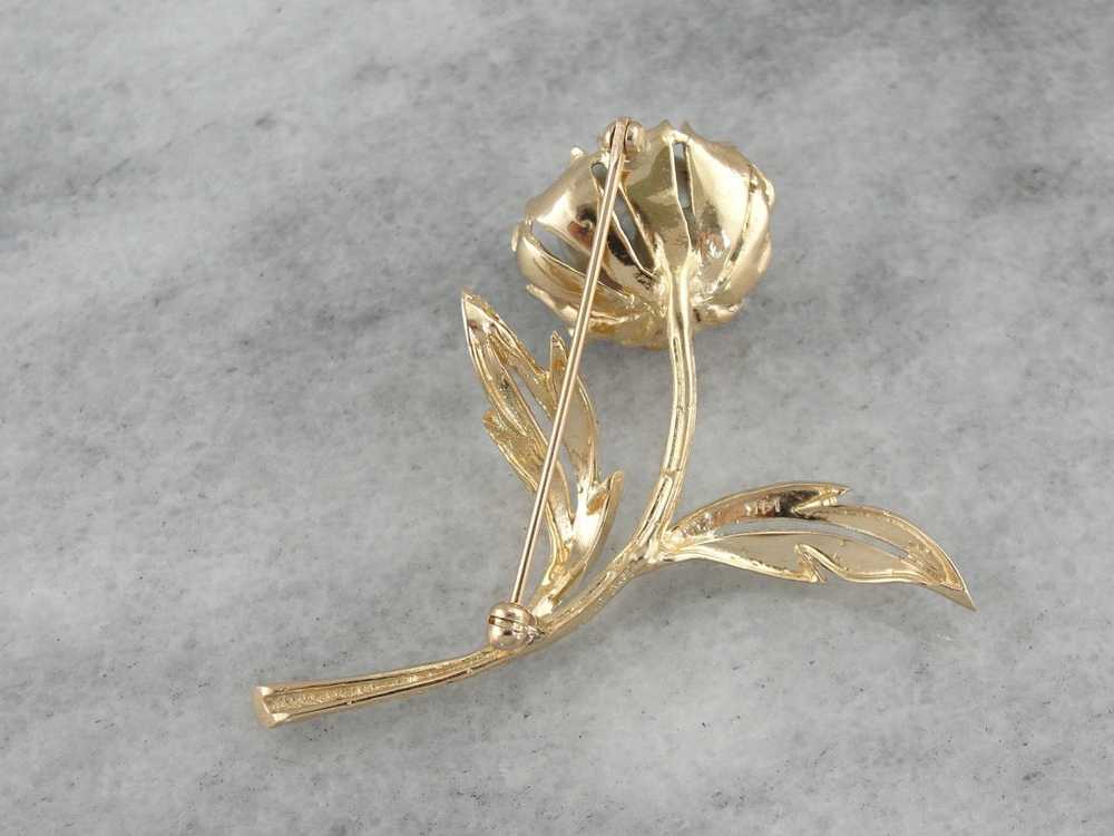 Bold Gold & Vintage Baroque Pearl Floral Brooch, … - image 3