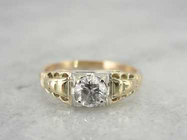 Antique Art Deco Diamond Engagement Ring - image 1