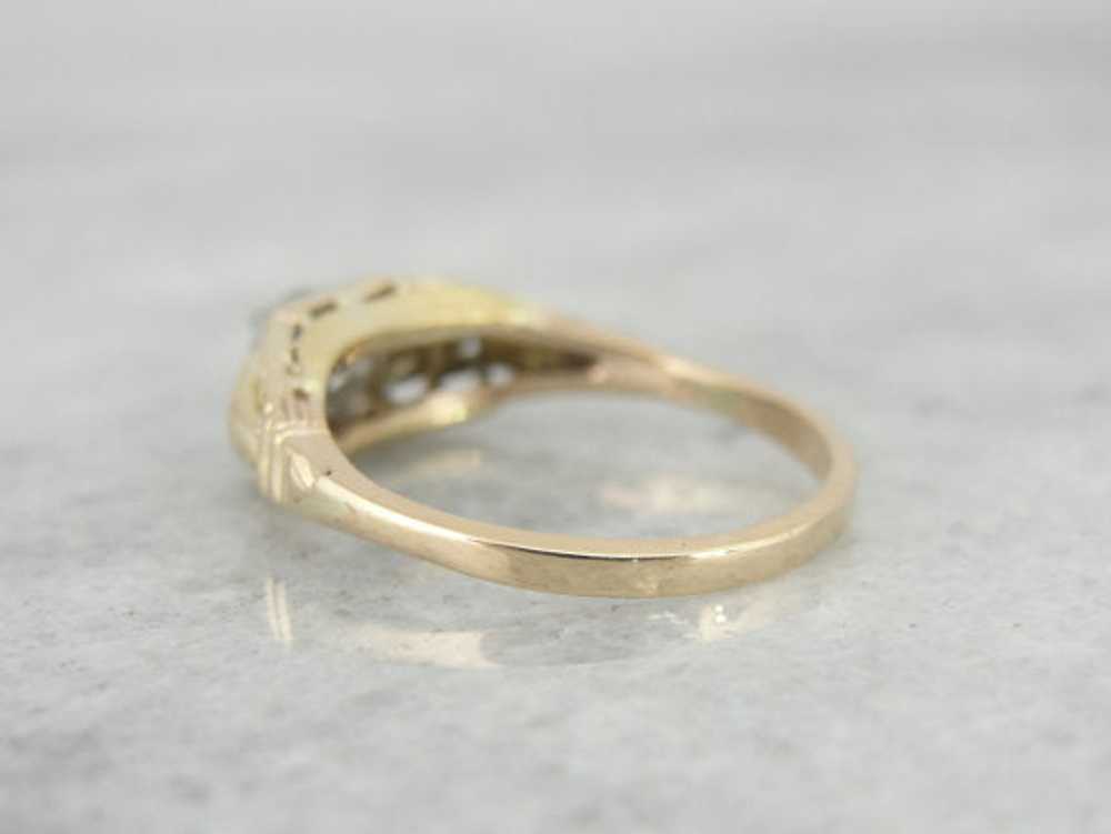 Antique Art Deco Diamond Engagement Ring - image 3